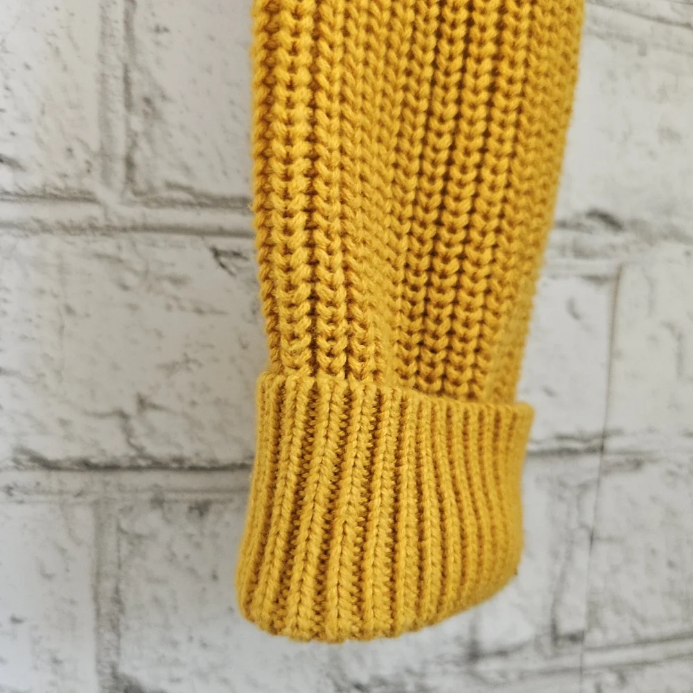 ☆ LOTTIE MOSS Yellow Striped Pullover Sweater, S ☆